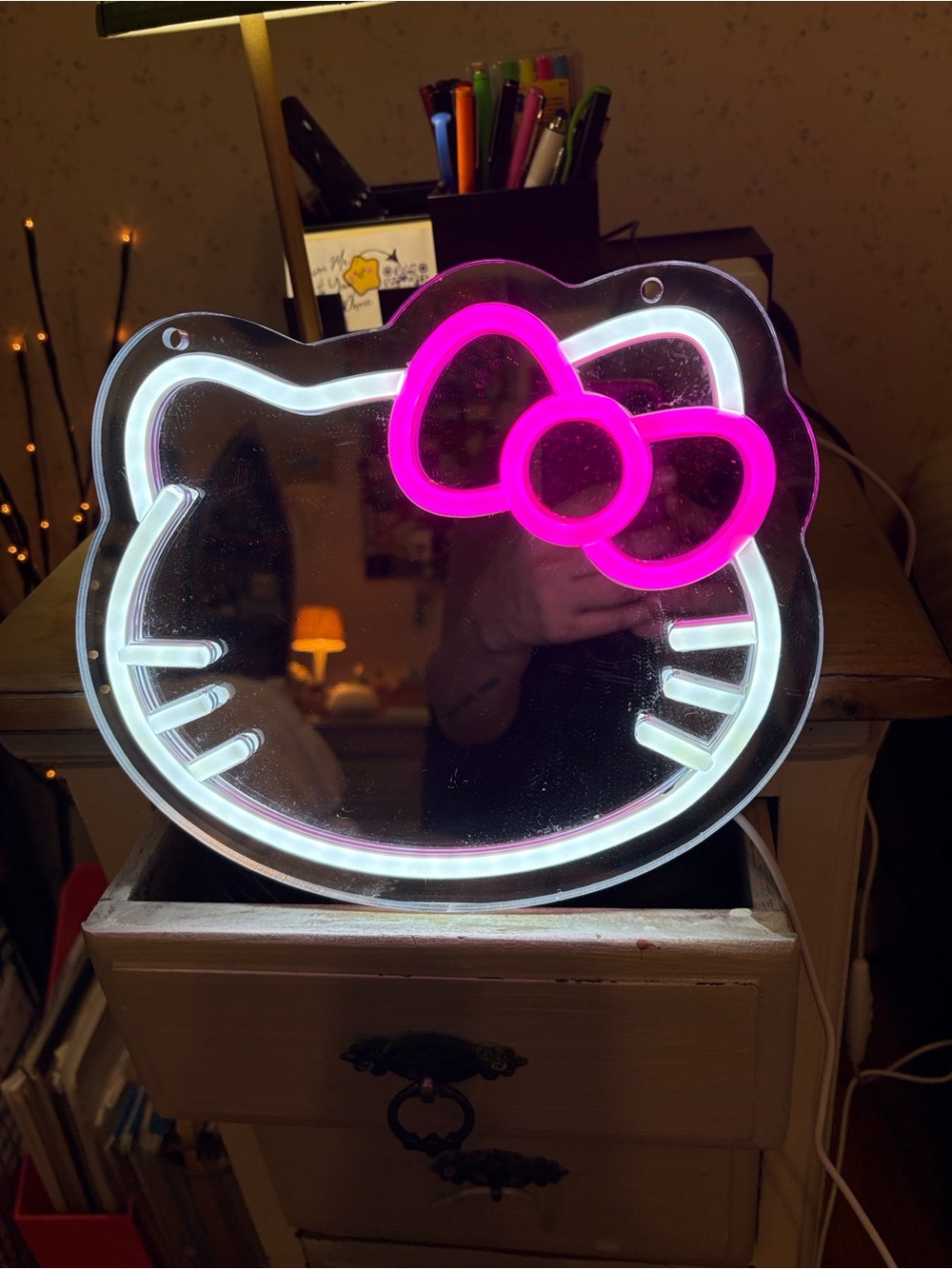 Hello Kitty LED Neon Sign Wall Decor Pink Bow USB Powered Sanrio Light